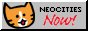 Neocities Now! button. Smiling Neocities cat face.